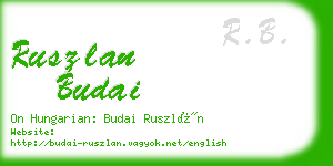 ruszlan budai business card